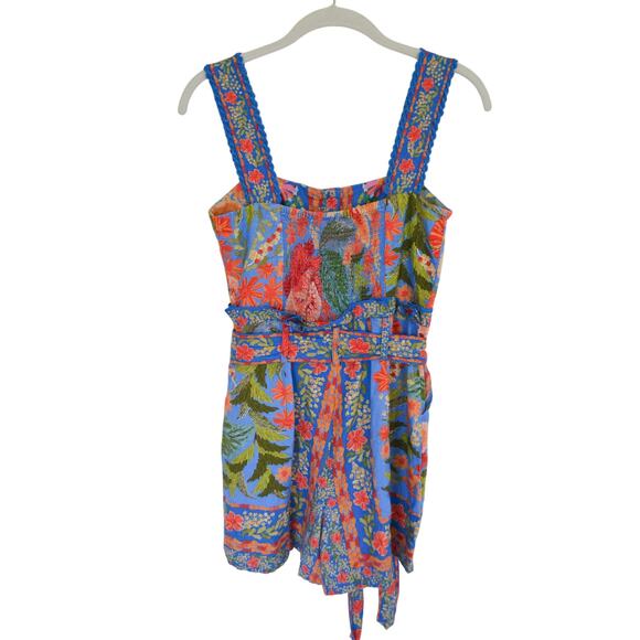 FARM RIO Stitched Garden Blue Romper Size - Picture 8 of 12